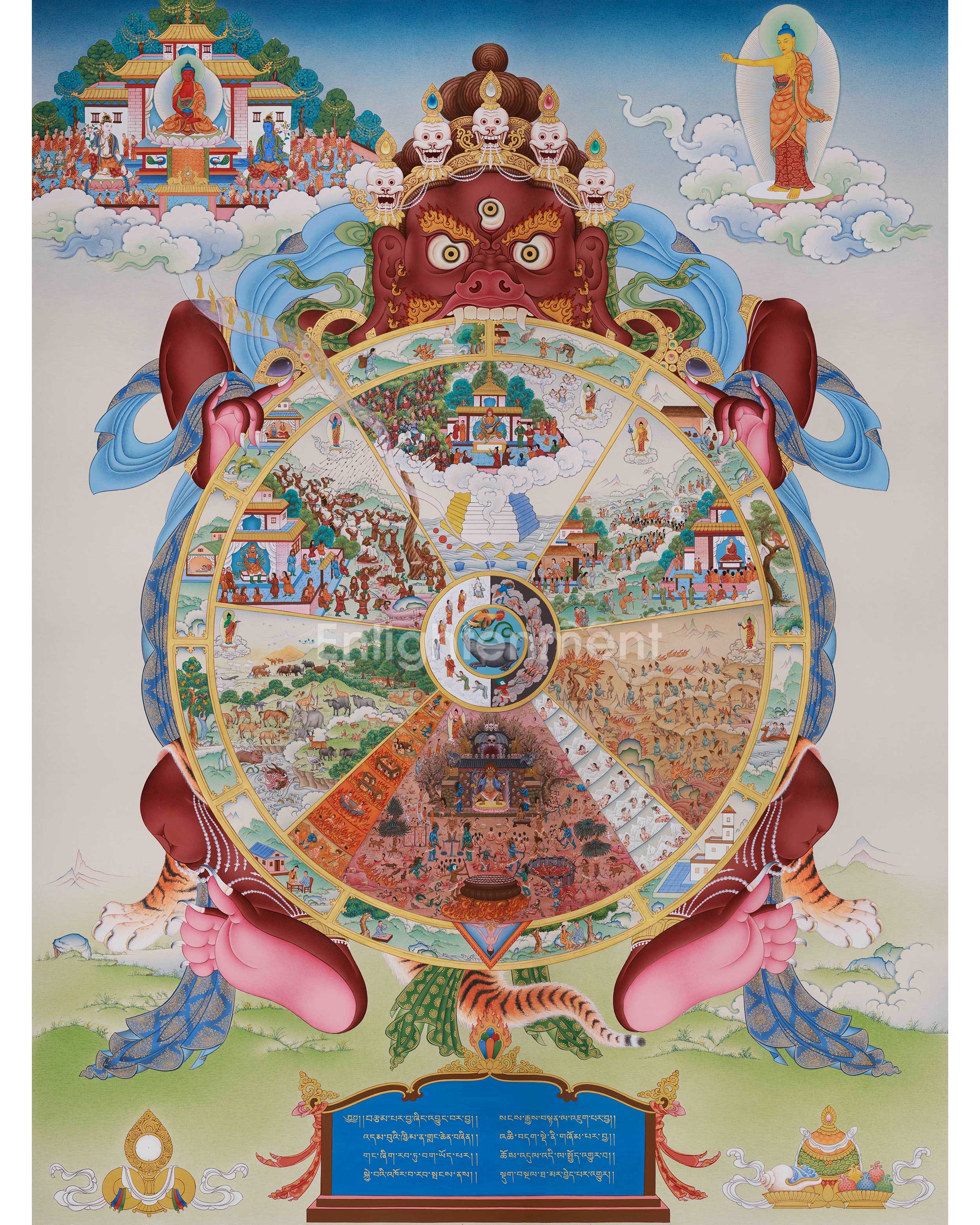 Buddhist Wheel of Life Thangka 