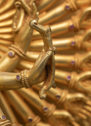 Avalokiteshvara 1000 Arms | Chenrezig Buddha | 24K Gold Hand Carved Statue