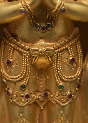 Avalokiteshvara 1000 Arms | Chenrezig Buddha | 24K Gold Hand Carved Statue