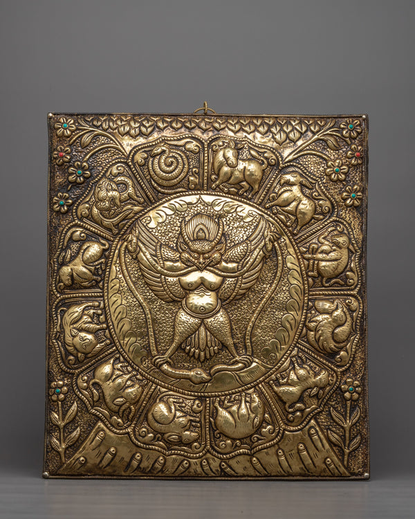 Garuda Metal Thanka Wall Hanging Symbols