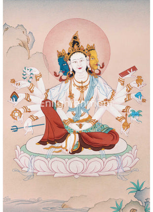 Candrakanti Tara  | 21 Tara of Surya Gupta Thangka