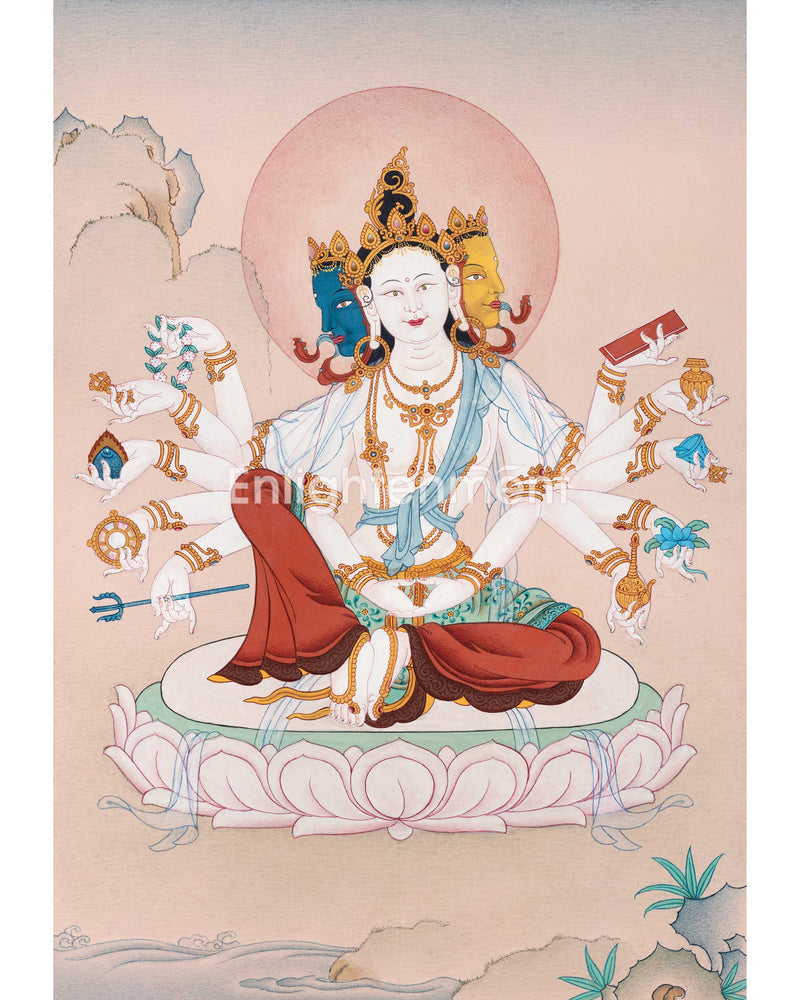 Candrakanti Tara  | 21 Tara of Surya Gupta Thangka