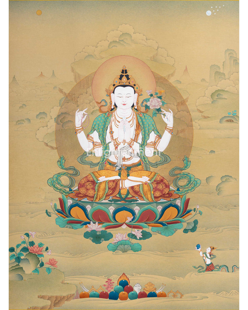 Chenrezig Avalokiteshvara Thangka