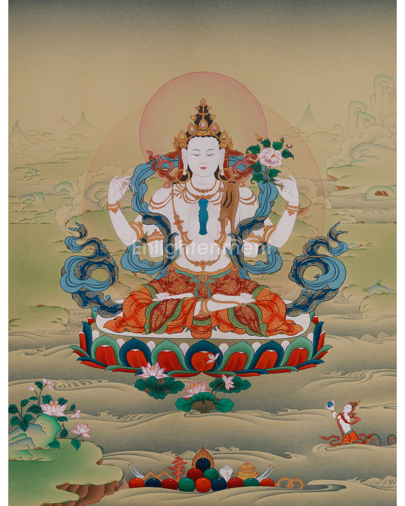 The Compassionate Bodhisattva, Avalokiteshvara Thangka.