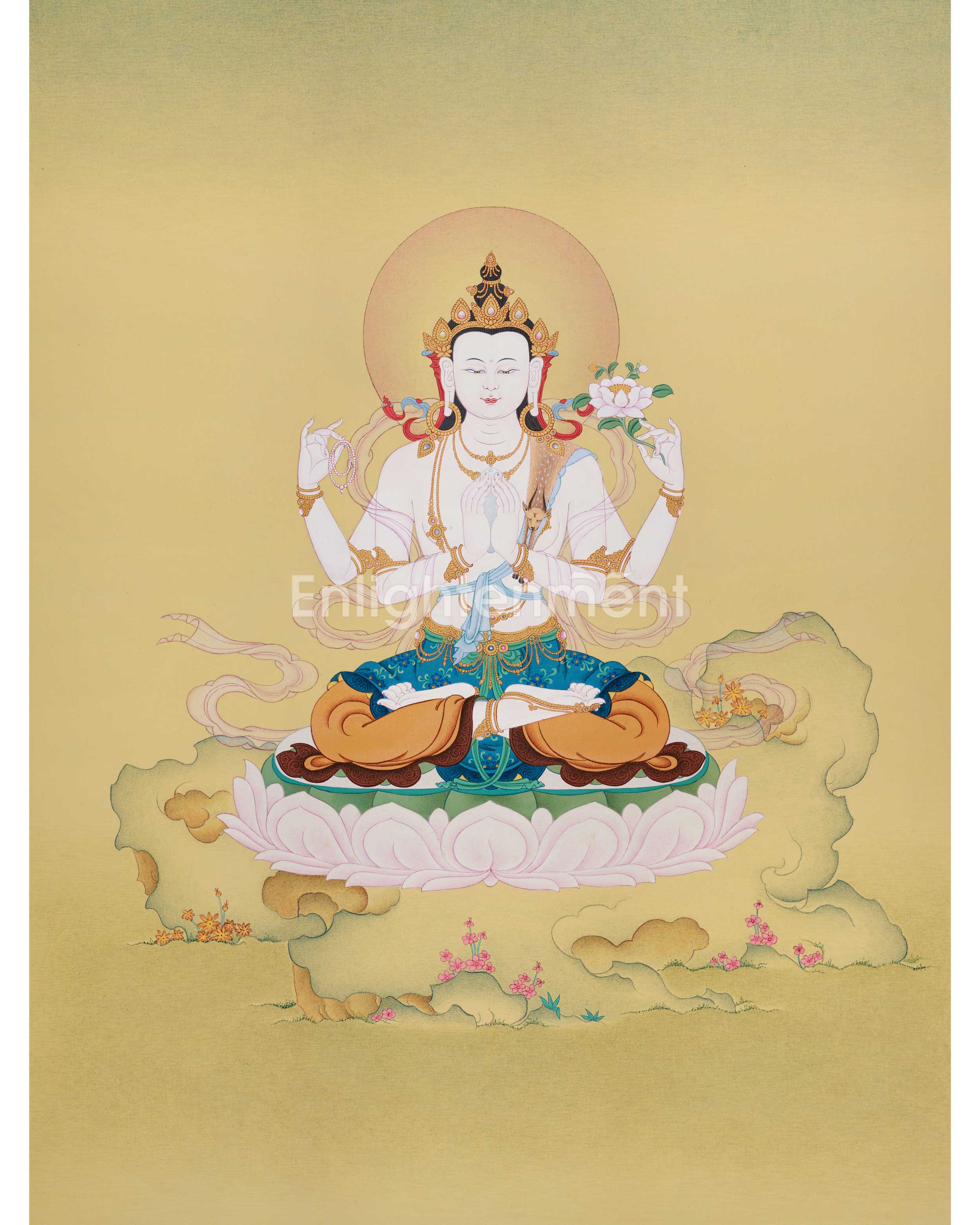 Four-Armed Chenresig Thangka
