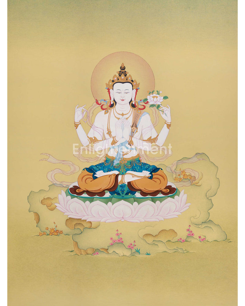 Four-Armed Chenresig Thangka