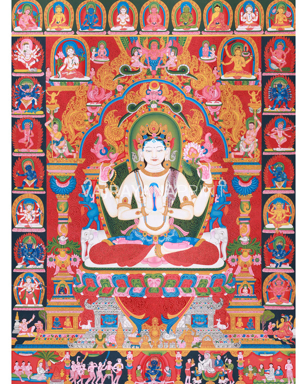 Thangka Print Of Avalokiteshvara