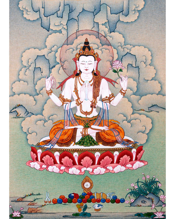 Small Sized Chenrezig Thangka