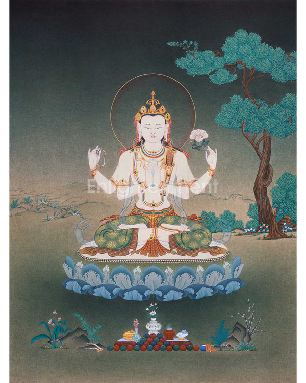 Chenresig in Traditional Karma Gadri Styel