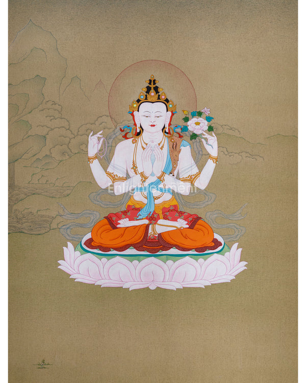 Chenrezig Avalokiteshvara Thangka