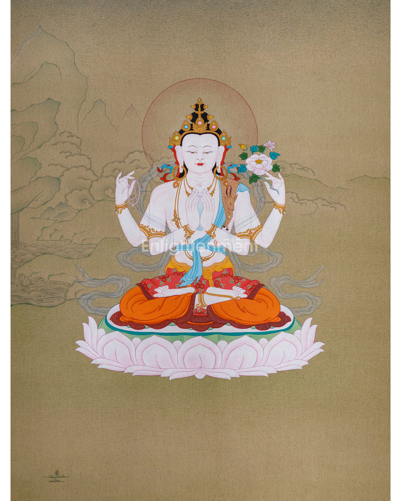 Chenrezig Avalokiteshvara Thangka