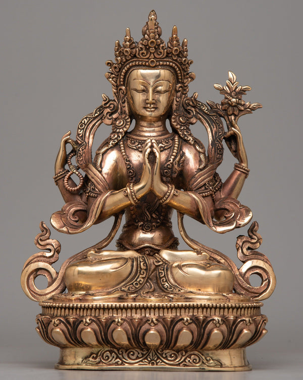 4 Armed Chenrezig Sadhana Statue