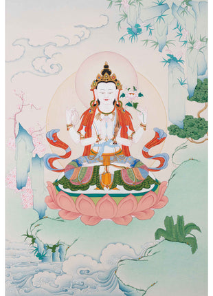 Namo Avalokiteshvara | Tibetan Chenrezig Thangka