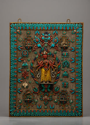 Chenrezig Copper Wall Hanging