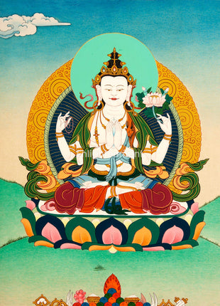 Buddhist Chenrezig Thangka