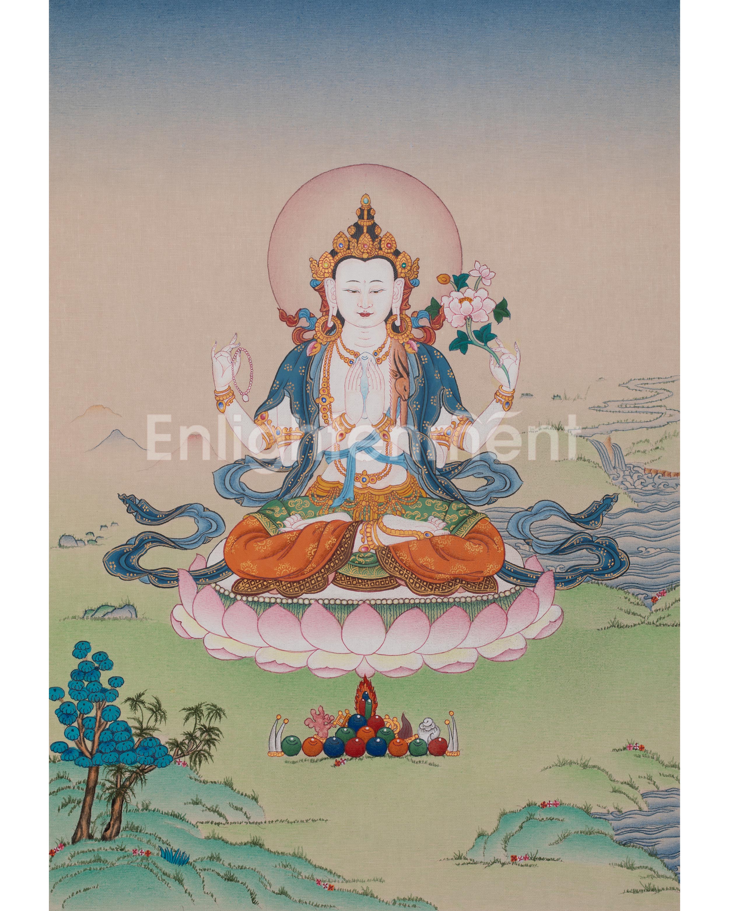 Chenrezig Buddhist Thangka