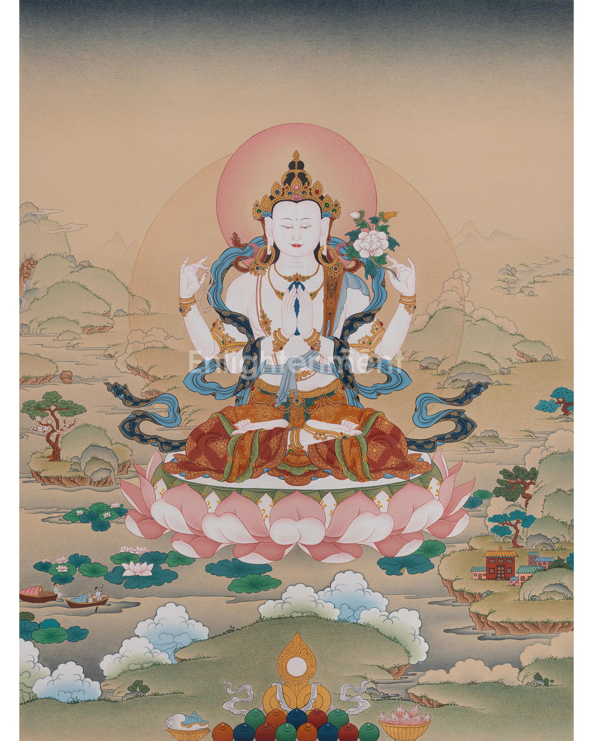 Compassion Deity Four Armed Chenrezig 