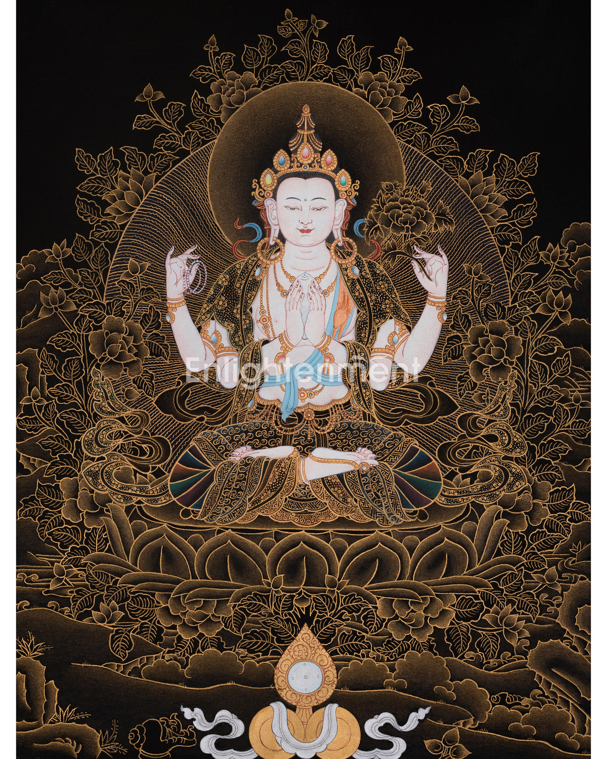 Compassionate Chenrezig Thangka