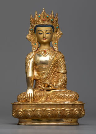 Crown Shakyamuni Buddha Copper Statue