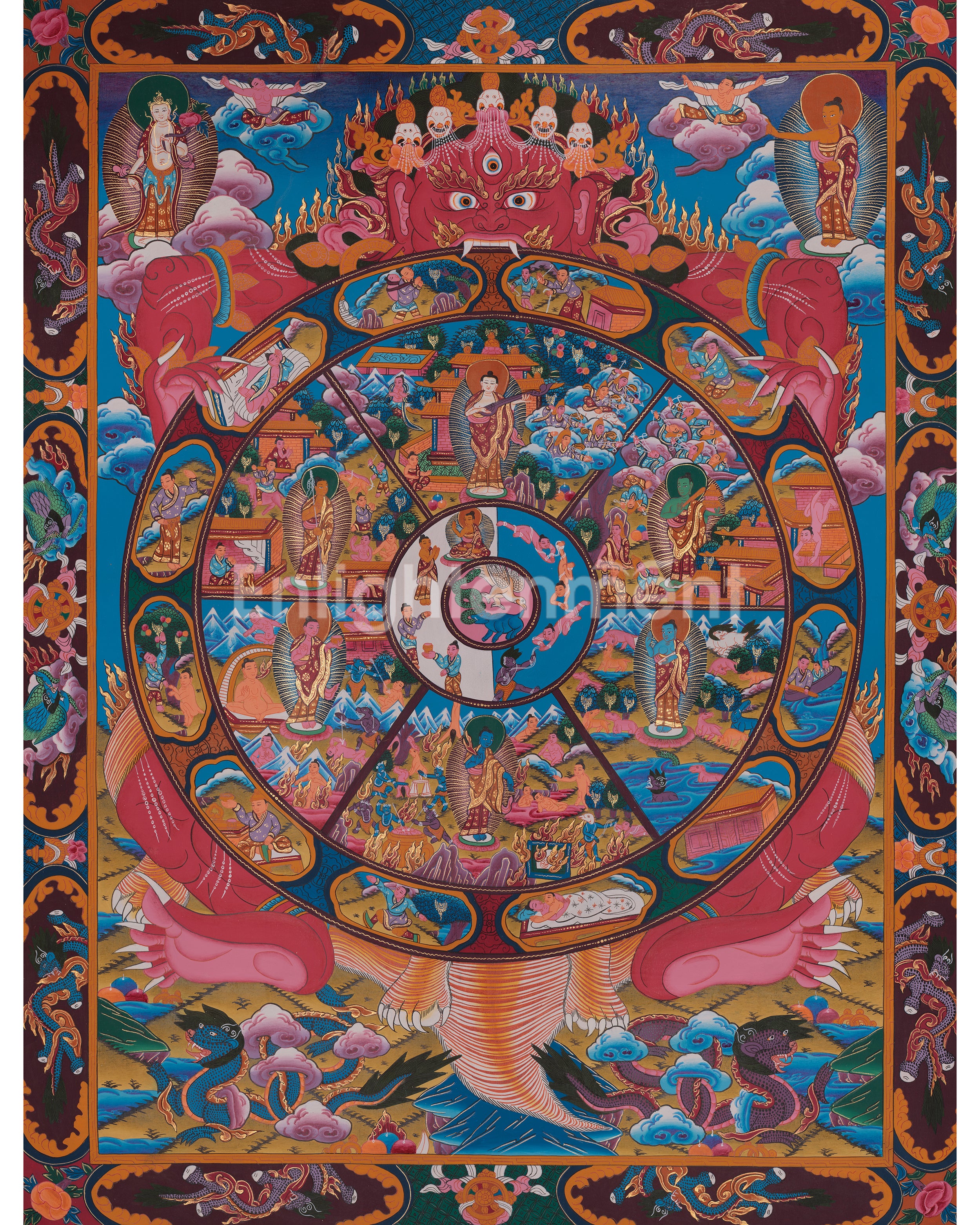 Divine Bhavachakra Thangka 
