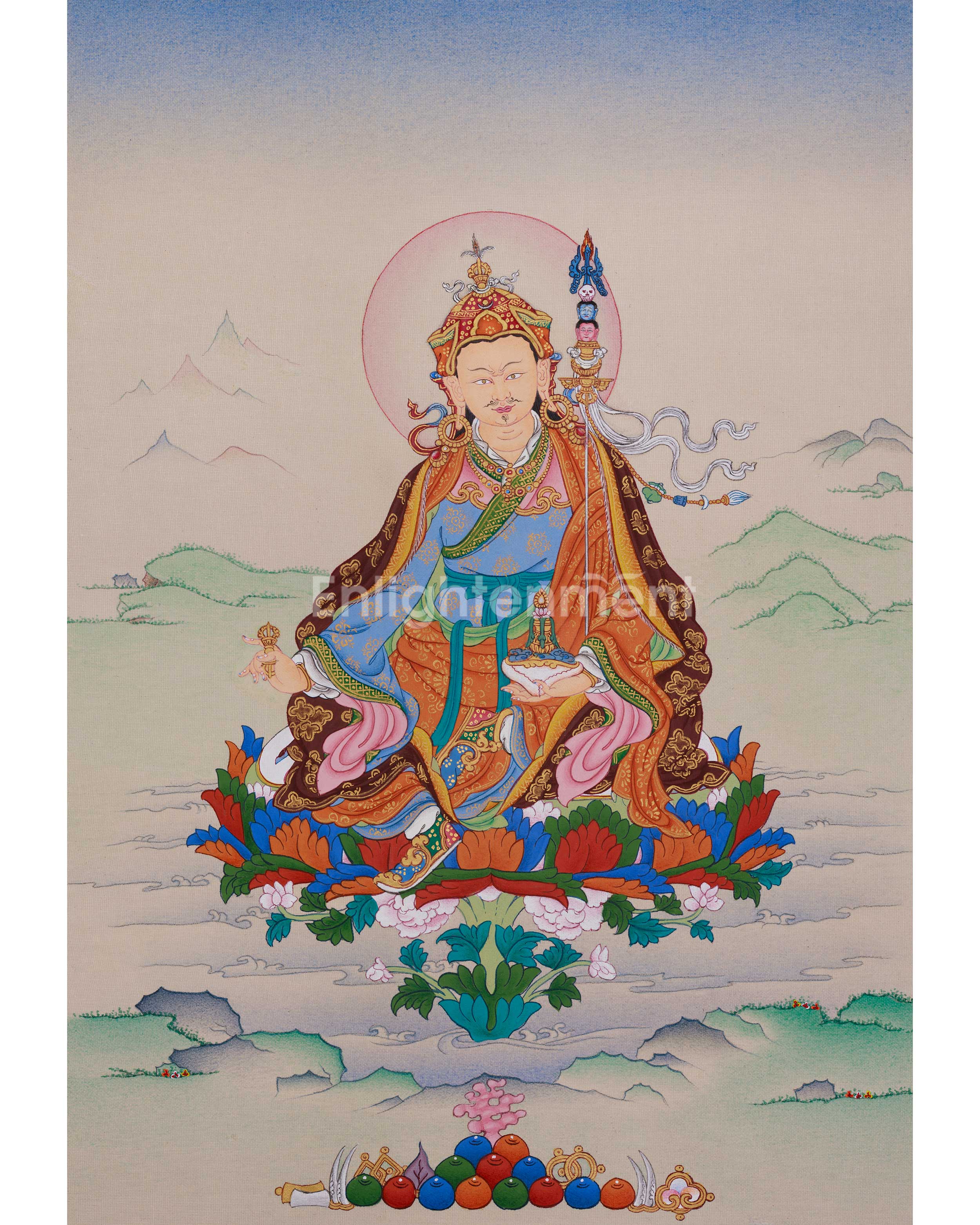 Divine Guru Rinpoche Thangka