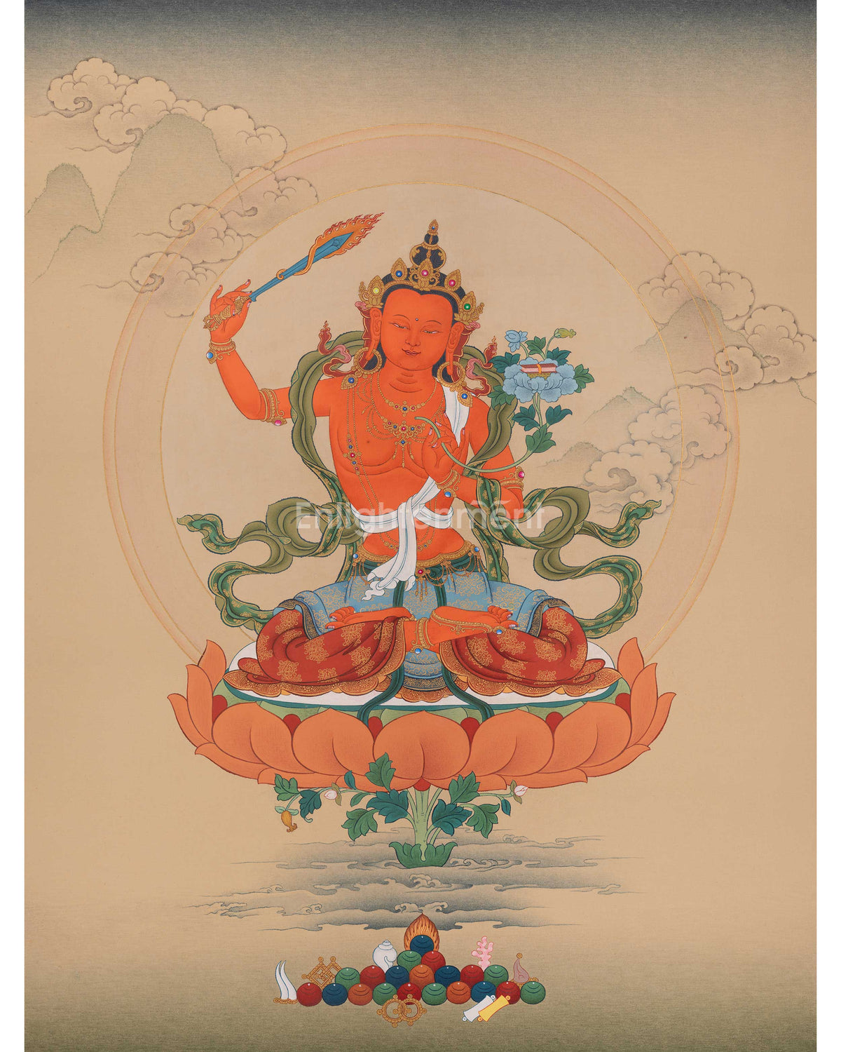 Divine Manjushri Thangka 
