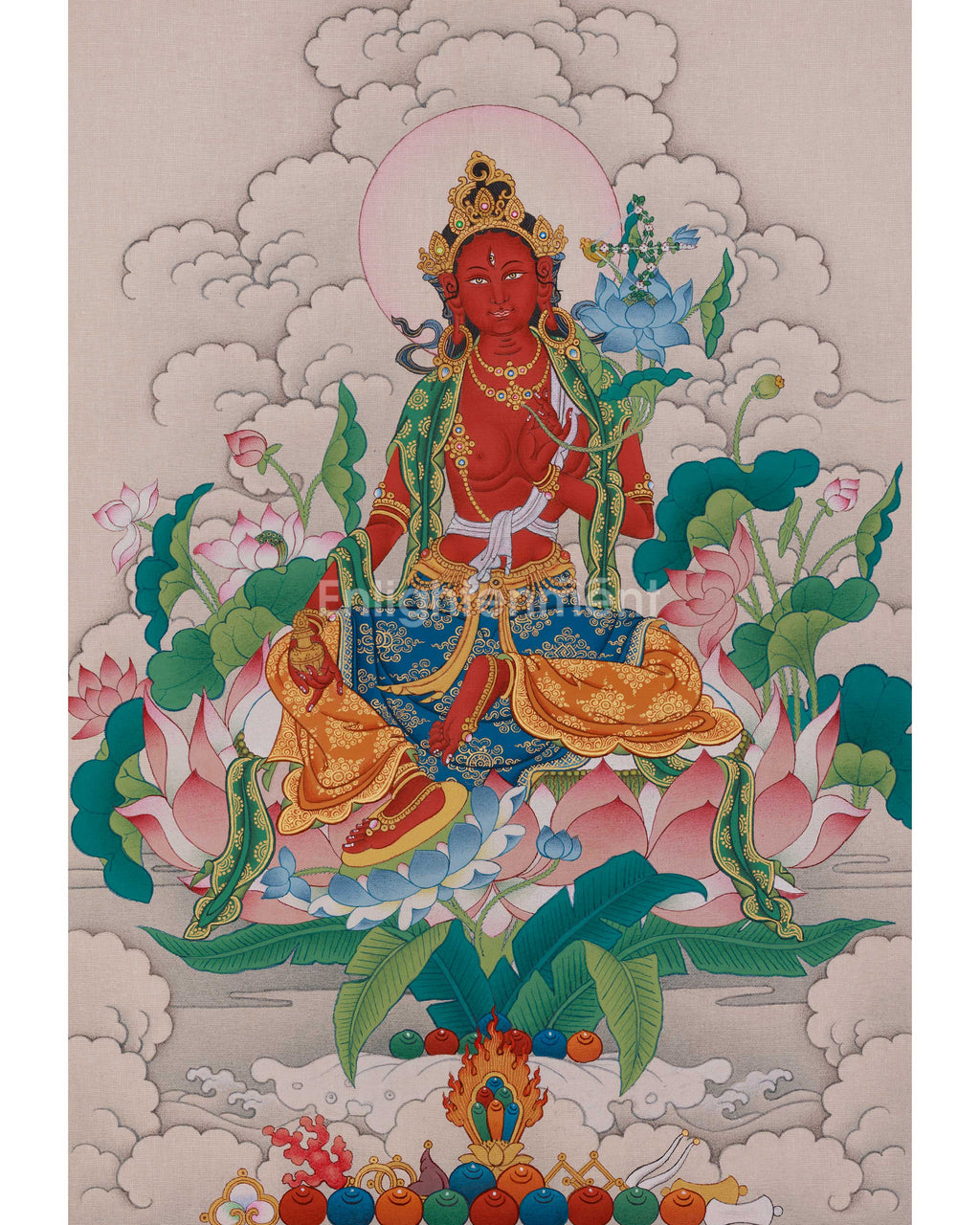Tangka Red Divine Thangka of Red Tara | A Sacred Symbol of Power and Compassion