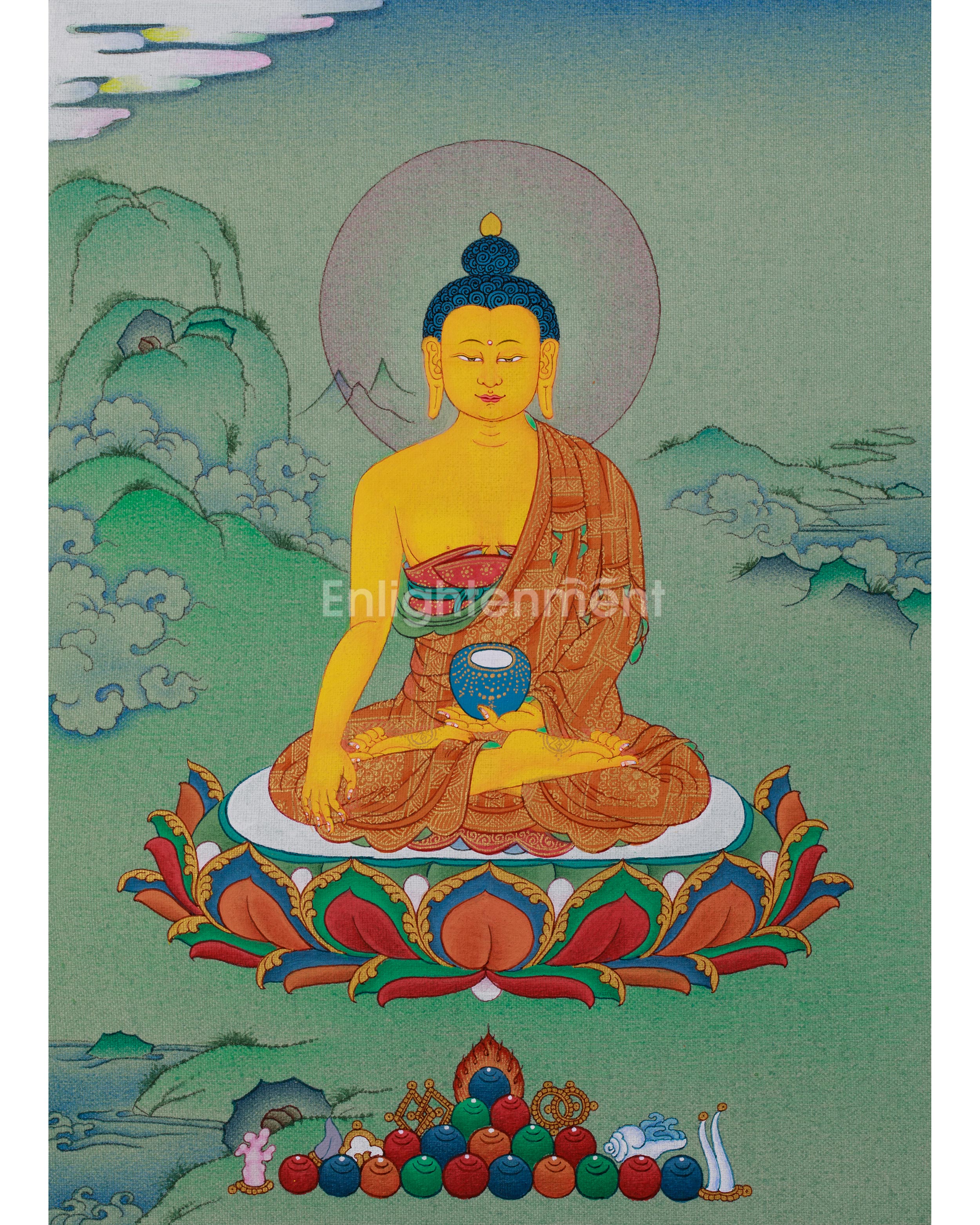 Divine Thangka of Shakyamuni Buddha
