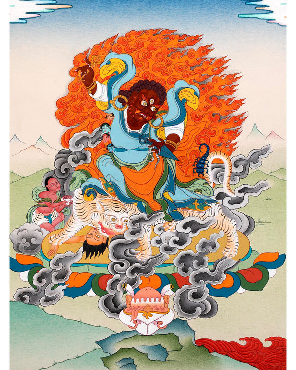 Dorje Drollo Thangka | Tibetan Thangka Painting | Buddhist Art