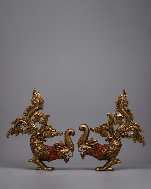 Copper Dragons Statues