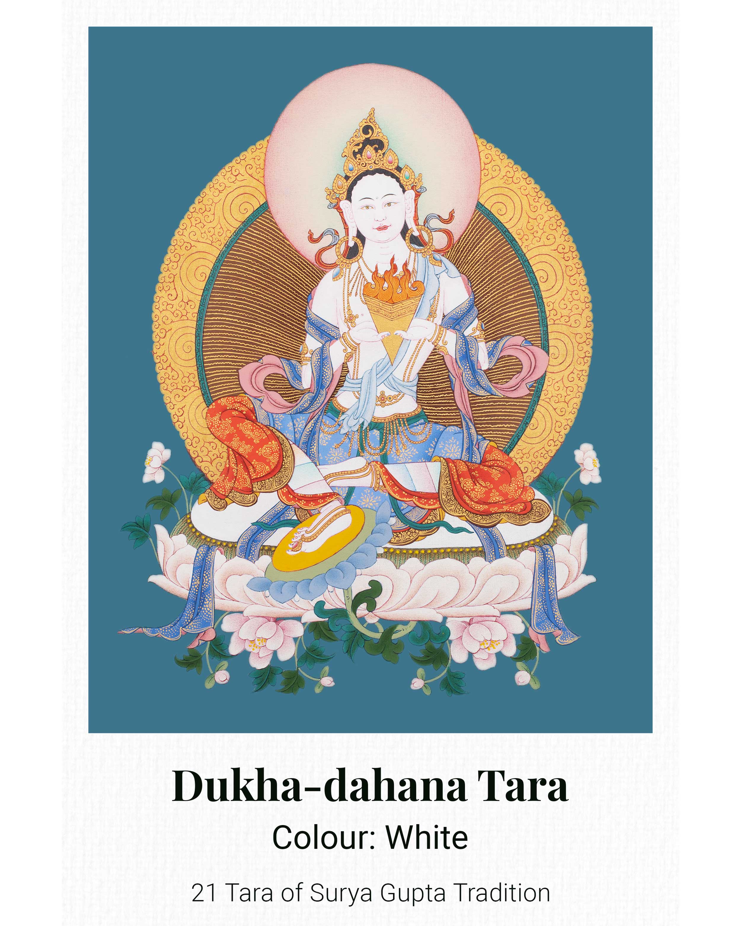 21 Tara Canvas Print | Spiritual Artwork of the 21 Transformative Forms of Goddess Tara