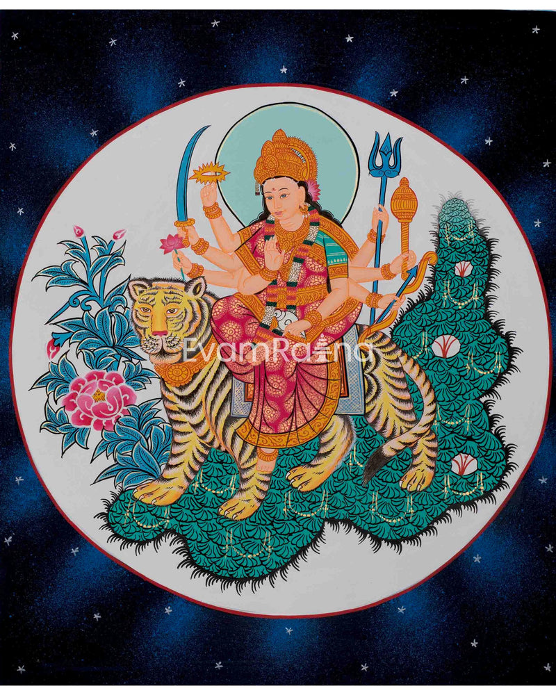 Lord Shiva Thangka Painting | Original Hand-painted Mahadev Thangka Art