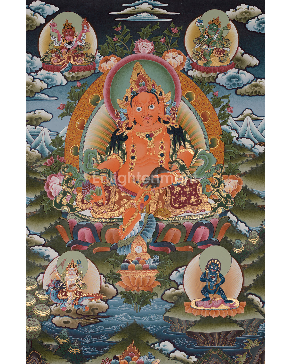 Dzambala Kubera Thangka Art