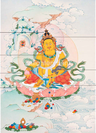 Dzambhala Thangka | Wealth Deity of Tibetan Buddhism | Handpainted Thangka Art