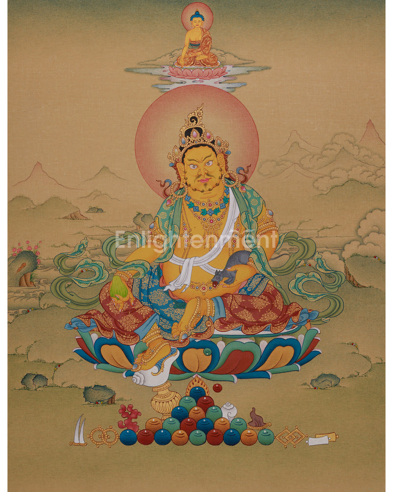 Dzambhala with Ratnasambhava Thangka