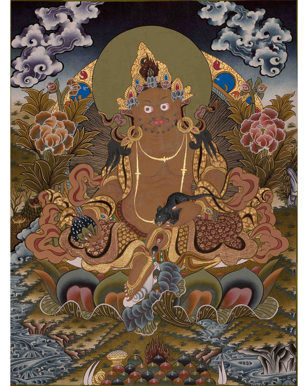 Dzambala Tibetan Thangka