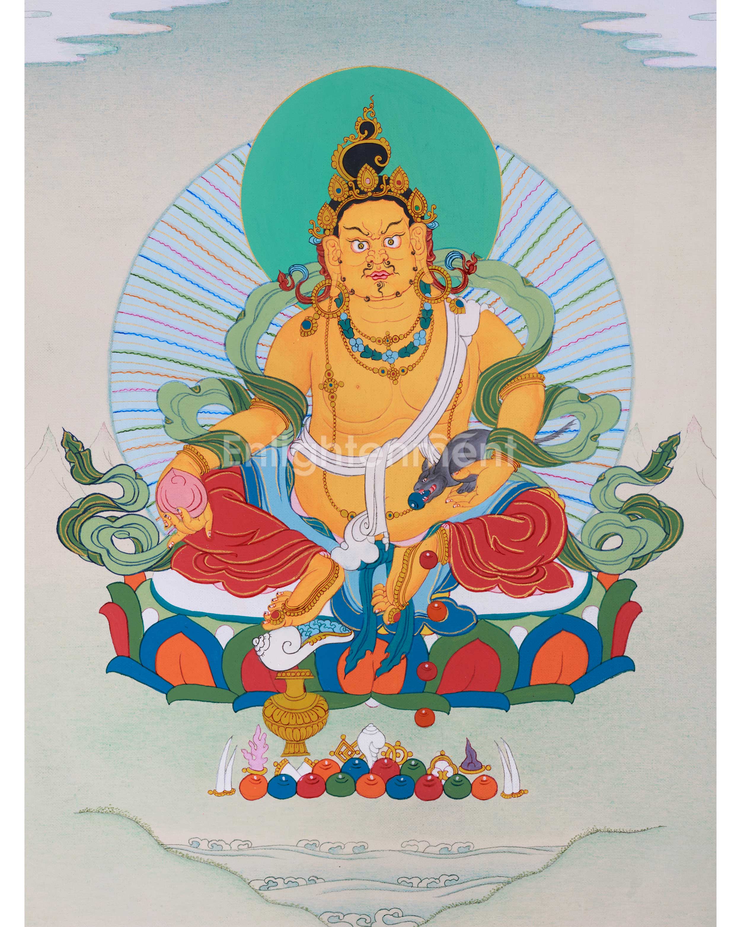 Wealth Deity Jambala Thangka