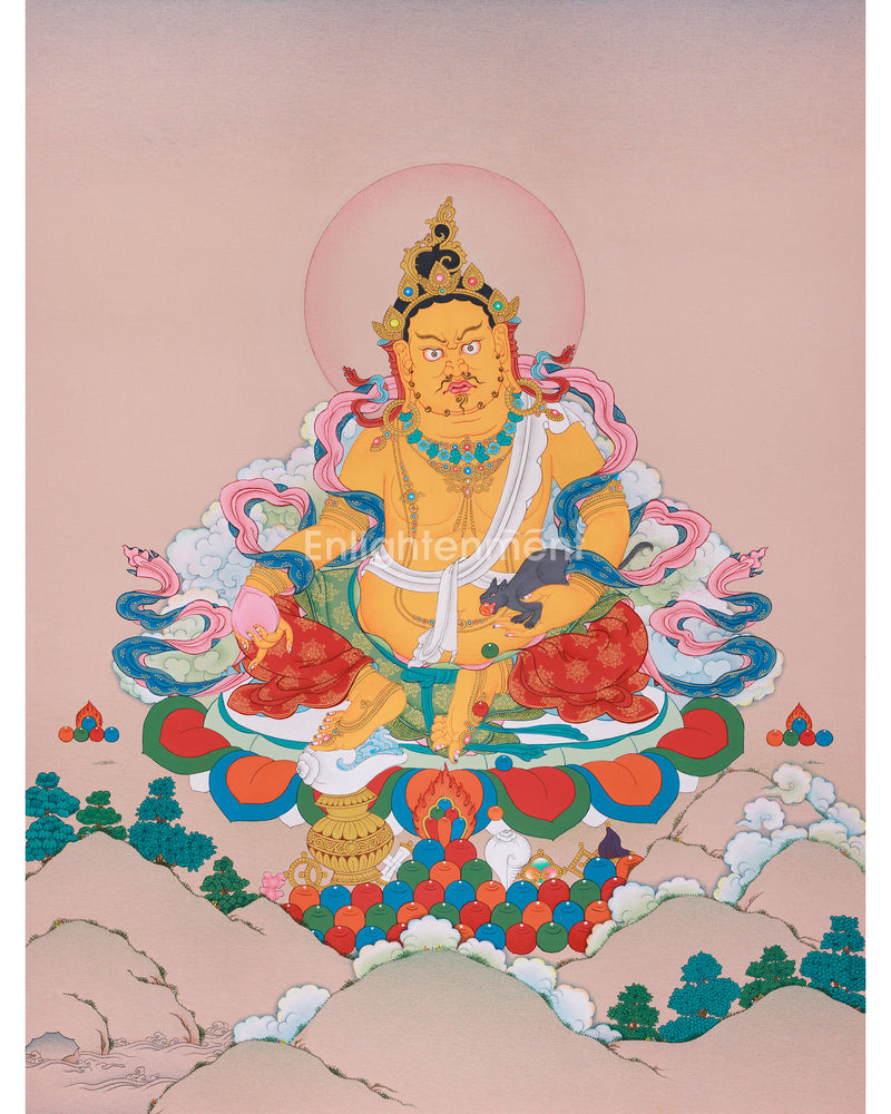 Buddhist Dzambhala Figure - Tibetan Wealth Deity