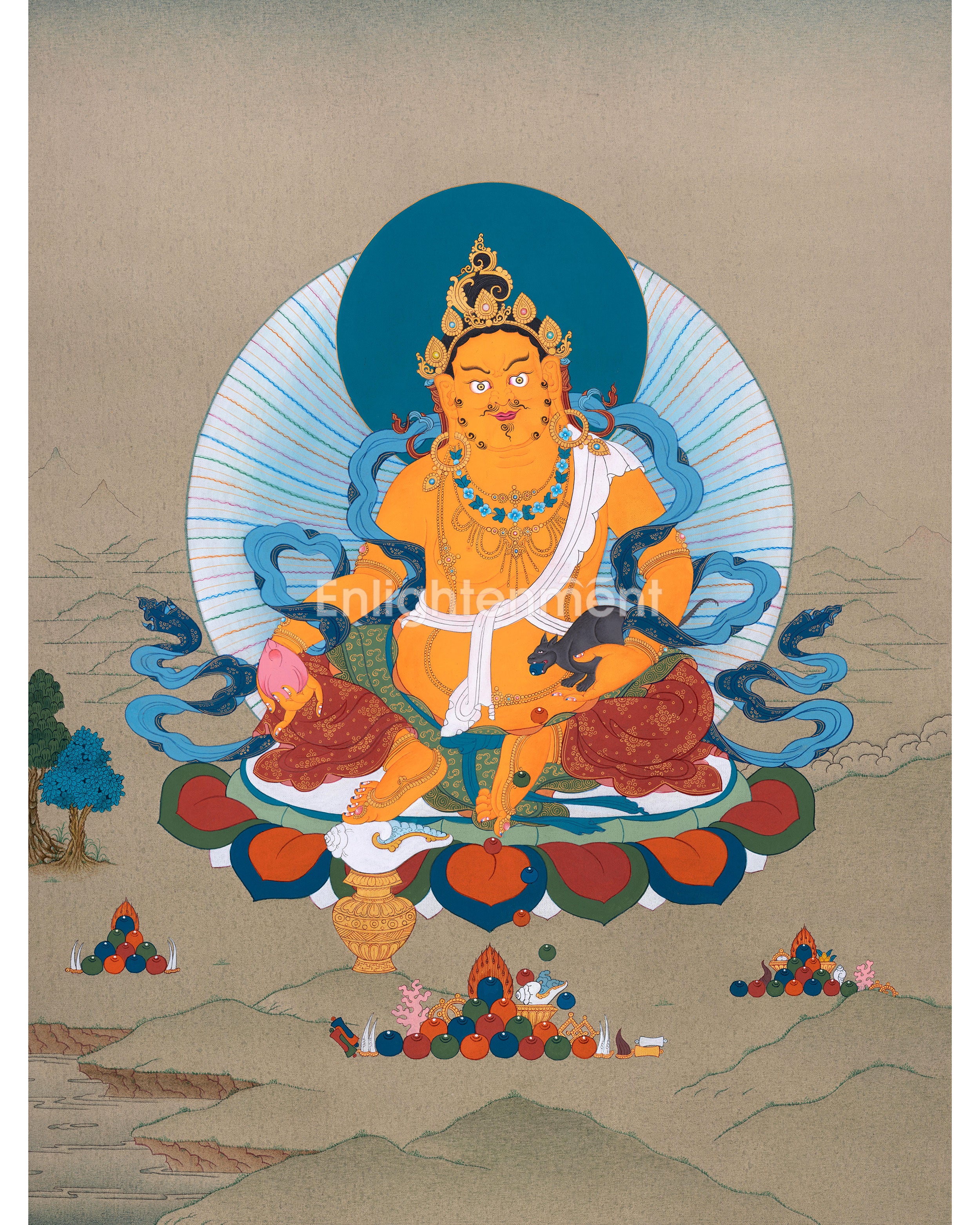 Bodhisattva of Prosperity, Jambala Thangka
