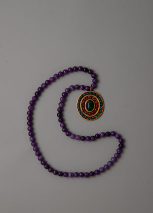 Amethyst Beads Necklace | Elevating Your Style with Timeless Elegance and Natural Beauty