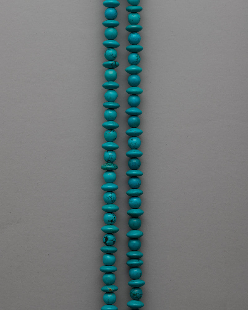 Long Turquoise Beaded Necklace | Infusing Your Look with Bohemian Charm and Natural Beauty