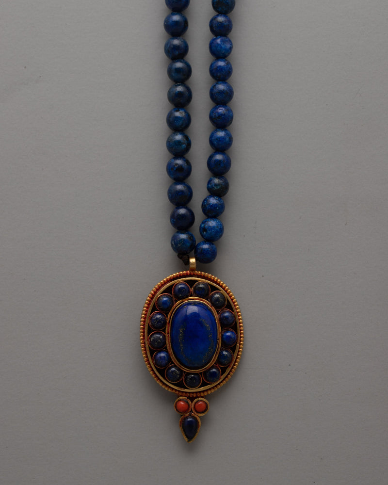 Lapis Lazuli Beads Necklace | Perfect for Effortless Sophistication and Cosmic Charm