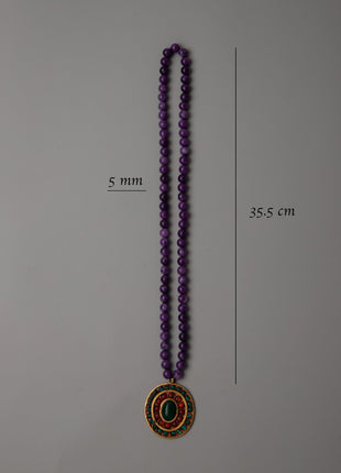 Amethyst Beads Necklace | Elevating Your Style with Timeless Elegance and Natural Beauty