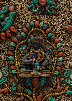 Chenrezig Copper Wall Hanging | Divine Embodiment of Compassion and Spiritual Beauty
