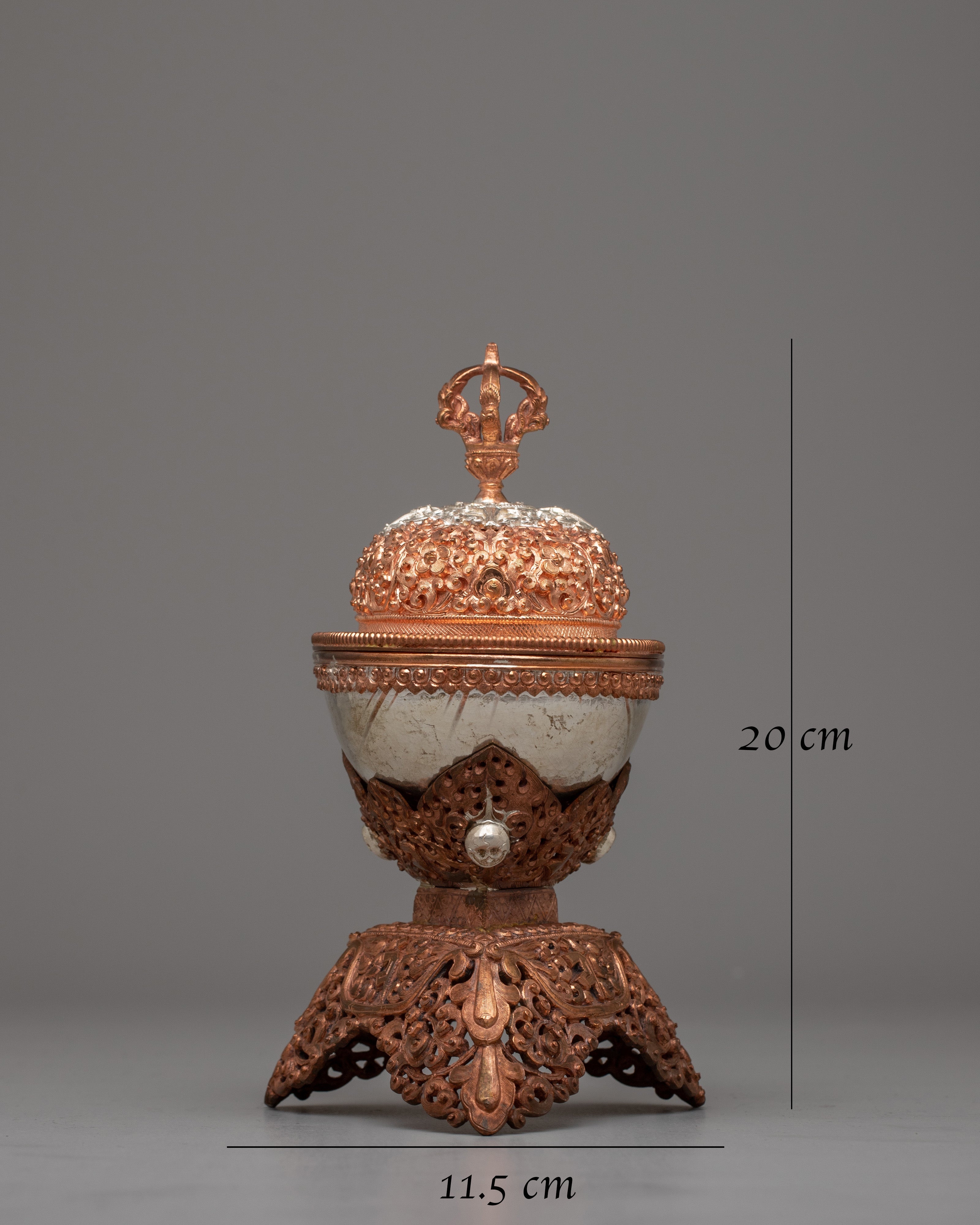 Buddhist Kapala Skull Set | Sacred Skull Cups for Spiritual Offerings