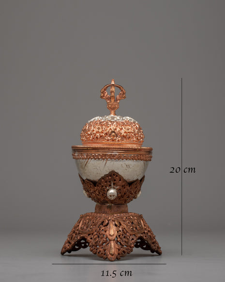 Buddhist Kapala Skull Set | Sacred Skull Cups for Spiritual Offerings