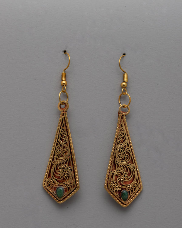 Copper and Brass Earrings,