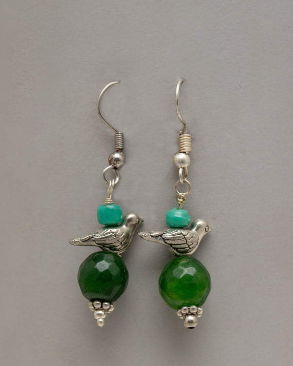 green onyx drop earrings