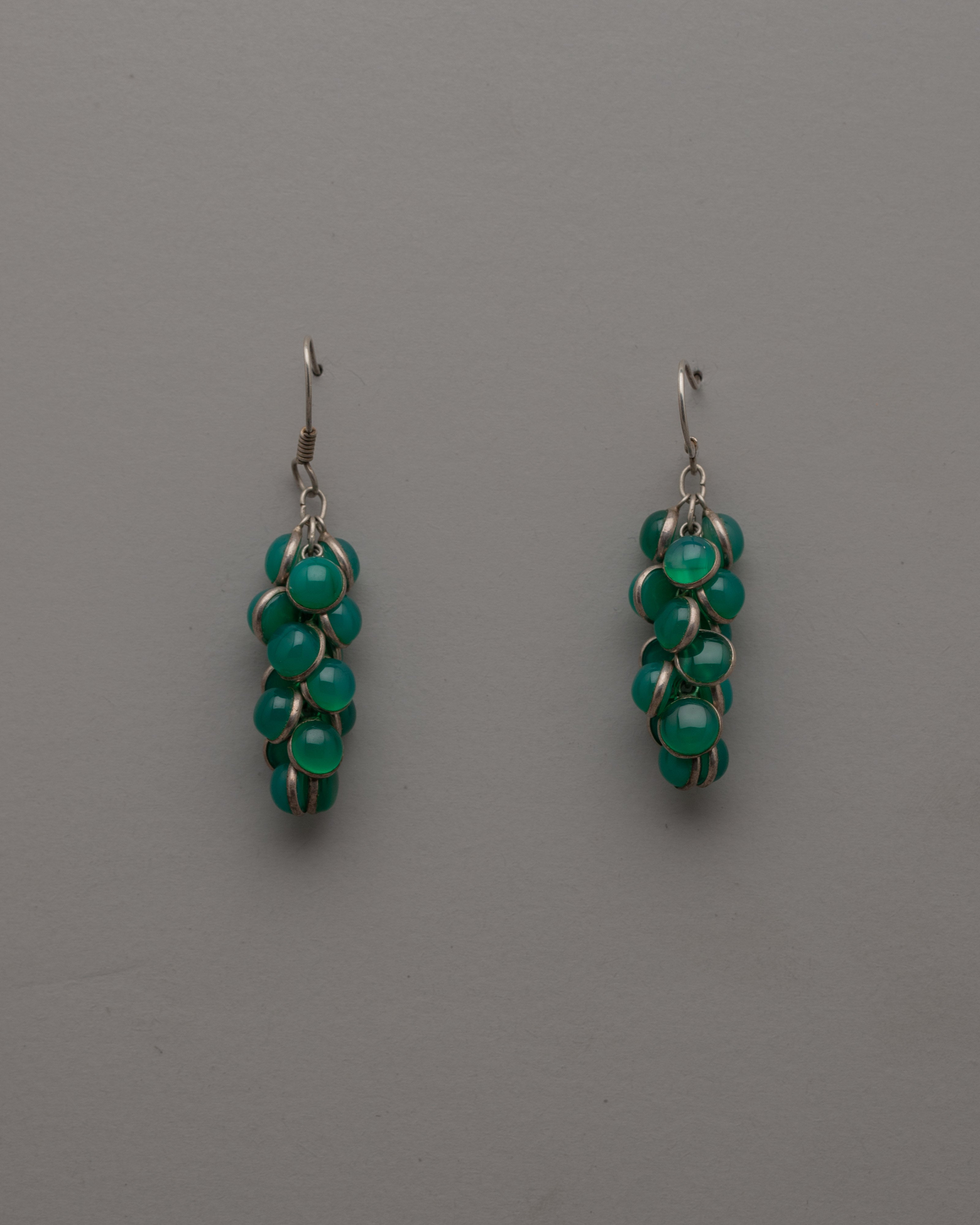 Green Onyx Earrings Set 