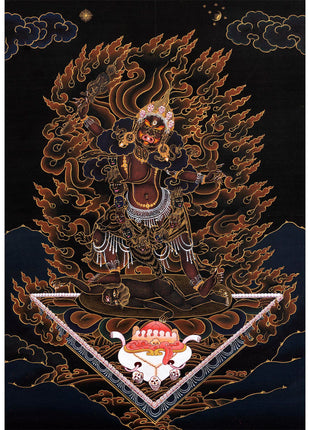 Ekajati Thangka | Tibetan Mahakala Art (includes Brocade)